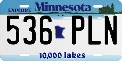 MN license plate 536PLN