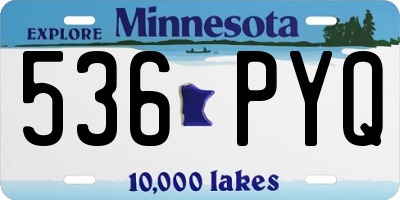MN license plate 536PYQ
