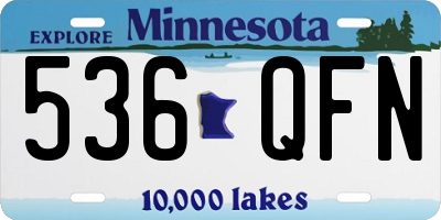 MN license plate 536QFN