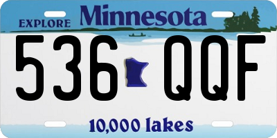 MN license plate 536QQF