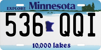 MN license plate 536QQI