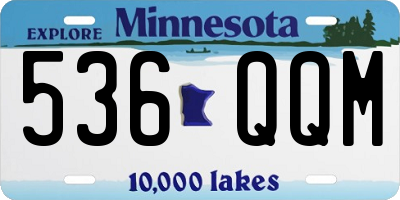MN license plate 536QQM