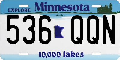 MN license plate 536QQN