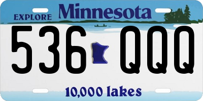 MN license plate 536QQQ
