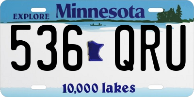 MN license plate 536QRU