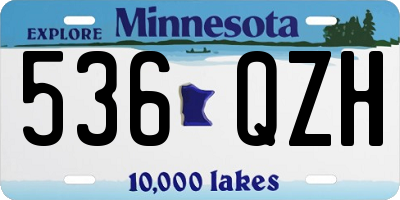 MN license plate 536QZH