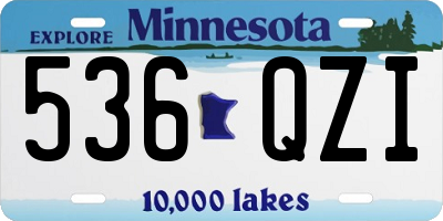 MN license plate 536QZI