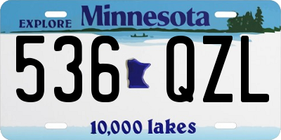 MN license plate 536QZL