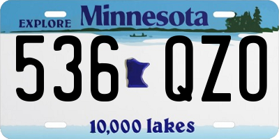 MN license plate 536QZO