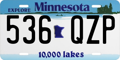 MN license plate 536QZP