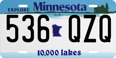 MN license plate 536QZQ
