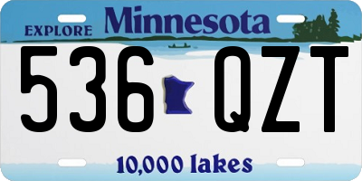 MN license plate 536QZT