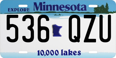 MN license plate 536QZU