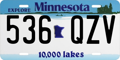MN license plate 536QZV