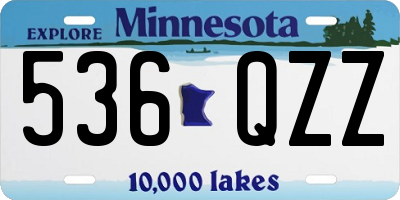 MN license plate 536QZZ