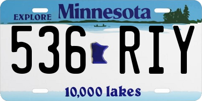MN license plate 536RIY