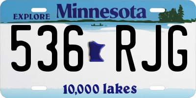 MN license plate 536RJG