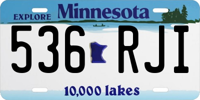 MN license plate 536RJI