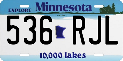 MN license plate 536RJL