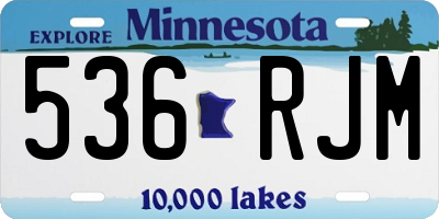 MN license plate 536RJM
