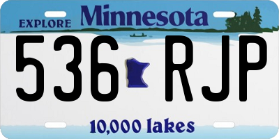 MN license plate 536RJP