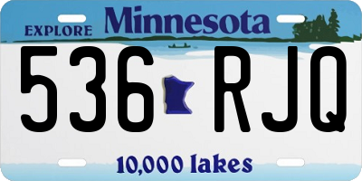 MN license plate 536RJQ