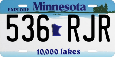 MN license plate 536RJR