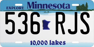 MN license plate 536RJS