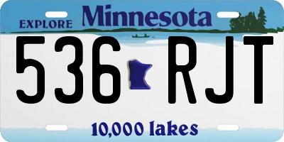 MN license plate 536RJT