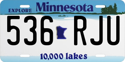 MN license plate 536RJU