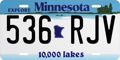 MN license plate 536RJV