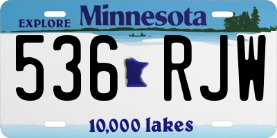 MN license plate 536RJW