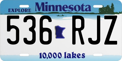 MN license plate 536RJZ