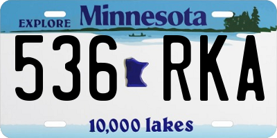 MN license plate 536RKA