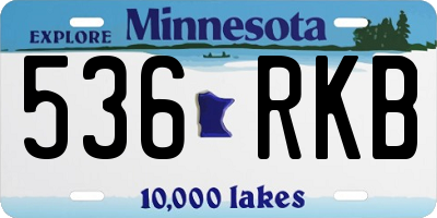 MN license plate 536RKB