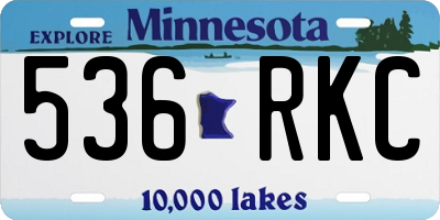 MN license plate 536RKC
