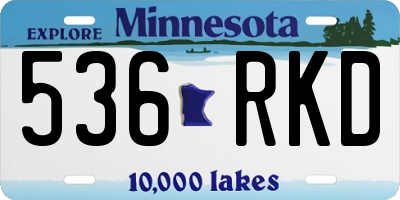 MN license plate 536RKD