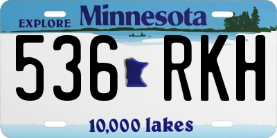 MN license plate 536RKH