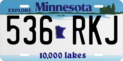 MN license plate 536RKJ