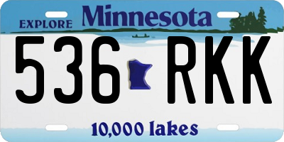 MN license plate 536RKK