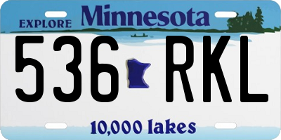 MN license plate 536RKL