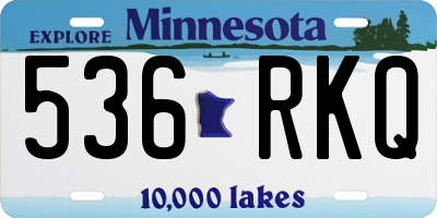 MN license plate 536RKQ