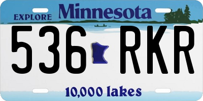 MN license plate 536RKR