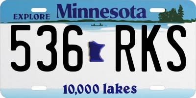 MN license plate 536RKS