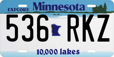 MN license plate 536RKZ