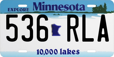 MN license plate 536RLA
