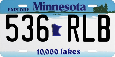 MN license plate 536RLB