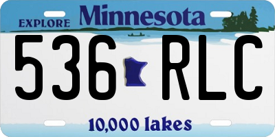 MN license plate 536RLC