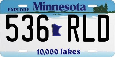 MN license plate 536RLD