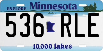 MN license plate 536RLE